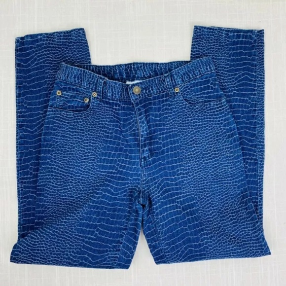Newport News Jeanology Jeans Reptile Snake‎ Print - Picture 1 of 7